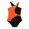 Family Matching Swimwear Fashion Print Beachwear Mother Daughter Swimsuits Father Son Swim Trunks Bathing Suit (Girl, Orange C, 6-8 Years) view 2
