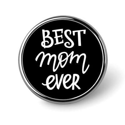 FLYiFE Best Mom Ever Happy Mothers' Day Pins Round Badge Circle Button Brooch for Women Men Cap Hat Bag Backpack T-Shirts Pullovers Jackets