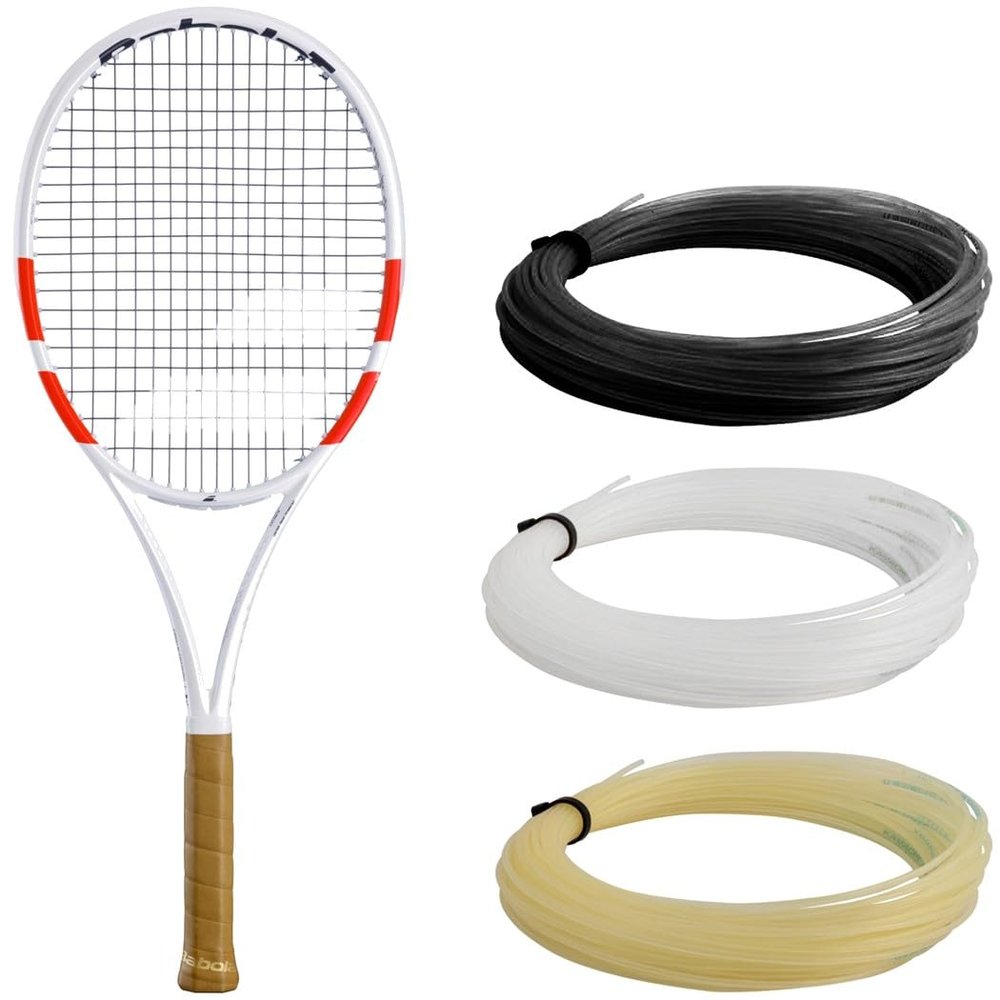 Babolat Pure Strike 97 Tennis Racquet (4th Gen) - Strung with 16g White Syn Gut at Mid-Range Tension (4 1/2" Grip)