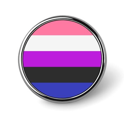FLYiFE Genderfluid Pride Flag Pins Round Badge Circle Button Brooch for Women Men Cap Hat Bag Backpack T-Shirts Pullovers Jackets
