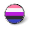 FLYiFE Genderfluid Pride Flag Pins Round Badge Circle Button Brooch for Women Men Cap Hat Bag Backpack T-Shirts Pullovers Jackets view 1