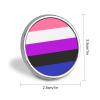 FLYiFE Genderfluid Pride Flag Pins Round Badge Circle Button Brooch for Women Men Cap Hat Bag Backpack T-Shirts Pullovers Jackets view 2