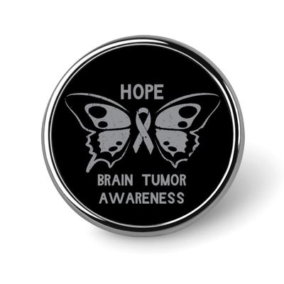 FLYiFE Fight Brain Tumor Awareness Pins Round Badge Circle Button Brooch for Women Men Cap Hat Bag Backpack T-Shirts Pullovers Jackets, Circular