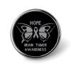 FLYiFE Fight Brain Tumor Awareness Pins Round Badge Circle Button Brooch for Women Men Cap Hat Bag Backpack T-Shirts Pullovers Jackets, Circular view 1