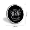 FLYiFE Fight Brain Tumor Awareness Pins Round Badge Circle Button Brooch for Women Men Cap Hat Bag Backpack T-Shirts Pullovers Jackets, Circular view 2