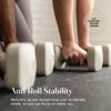 WeGym SafeGrip Square Dumbbells with Anti Slip Handles, Aesthetic Free Weights for Home Workouts, Stable Design Prevents Rolling during Floor Exercises (2LB, Pair Sandstone) view 3