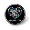 FLYiFE Unity Day - Kindness Takes Courage Anti Bullying Orange Pins Round Badge Circle Button Brooch for Women Men Cap Hat Bag Backpack T-Shirts Pullovers Jackets view 1
