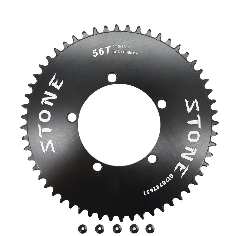 DJC Stone Chainring Round 110BCD 5 Arms for Force Red Rival S350 S900 32 36 38 40 42 46 48 58 60T Tooth Road Bike for Sram CX Gravel Quarq