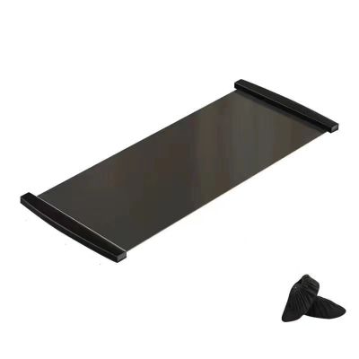 MZEER Slide Board, Adjustable Length Training Sliding Board for Fitness Training with End Stops, Sliding BootiesCarrying Bag and Exercise Guide (Color : Black, Size : 2.0m)