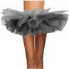 WDPL Women's Mini Ballet Halloween Tutu Costume Tulle Skirt Silver Black X-Large view 1