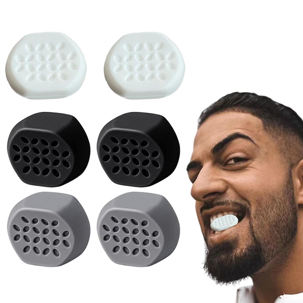 Comebachome Jawline Exerciser Chew, Jaw Exerciser 6 Pcs Chew Jawline Exerciser Double Chin Reducer Workout Trainer for Face Jaw Cheek Neck Muscles 8th Generation, Jaw Exerciser
