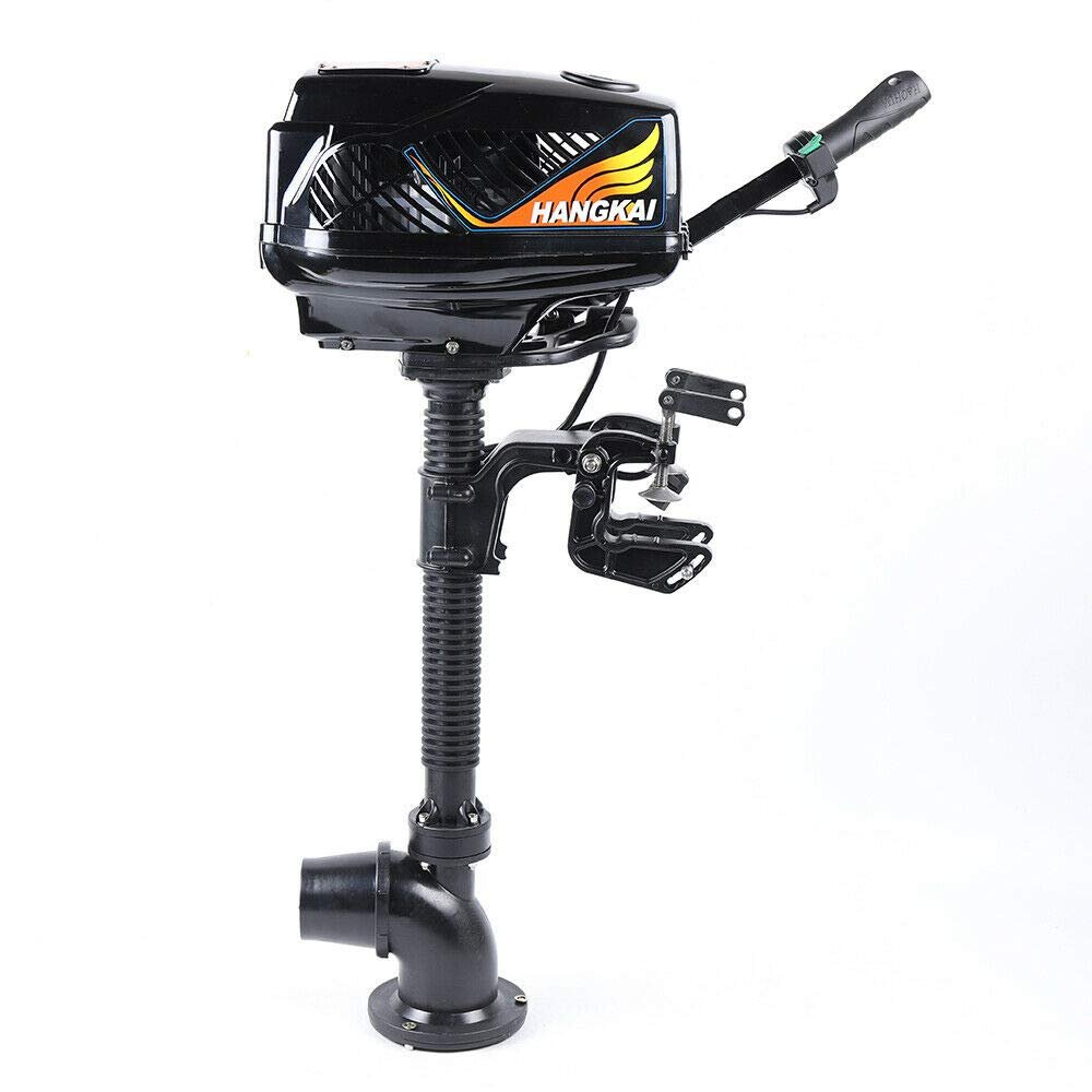 HANGKAI 4 HP Electric Outboard Motor Boat Engine, 48V 1000W Outboard Trolling Motor Electric Boat Motors 16.53" Shaft 15 KM/H