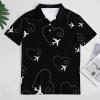 Airplane Heart Women's Polo Shirts Short Sleeve T-Shirt Button Down Golf Shirt Casual Tee Tops 3XL view 3