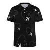 Airplane Heart Women's Polo Shirts Short Sleeve T-Shirt Button Down Golf Shirt Casual Tee Tops 3XL view 4