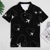 Airplane Heart Women's Polo Shirts Short Sleeve T-Shirt Button Down Golf Shirt Casual Tee Tops 4XL view 3
