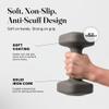 WeGym SafeGrip Square Dumbbells with Anti Slip Handles, Aesthetic Free Weights for Home Workouts, Stable Design Prevents Rolling during Floor Exercises (2LB, Pair Slate) view 2
