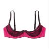 Linjinx Women's 1/2 Cup Shelf Bra Brassiere Tops Underwire Push Up Lace Trim Sponge Bras Bandeau Hot Pink Small view 4