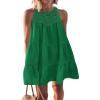 BTFBM Women Summer Dresses 2026 Casual Spring Clothes Sleeveless Halter Neck A-Line Boho Mini Dress Beach Vacation Sundress(Green, Large) view 1