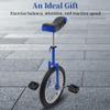 16" Outdoor Wheel Unicycle, Height Adjustable Steel Frame Leakproof Tire Wheel Cycling Exercise Bicycle for Office Workers, Students, Cycling Enthusiasts (Blue) view 2
