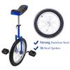 16" Outdoor Wheel Unicycle, Height Adjustable Steel Frame Leakproof Tire Wheel Cycling Exercise Bicycle for Office Workers, Students, Cycling Enthusiasts (Blue) view 3