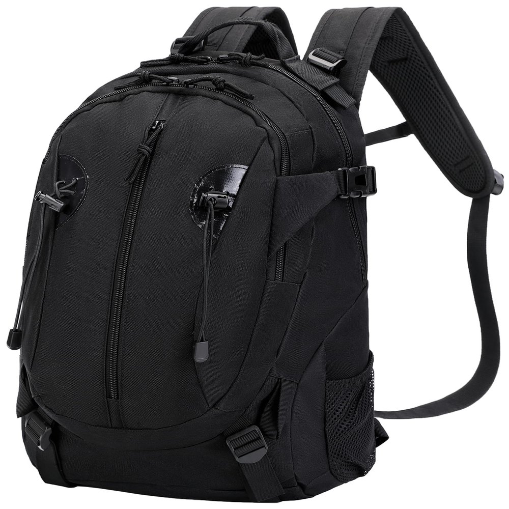 HOW'ON Hunting Backpack 30L Outdoor Waterproof Camo Hunting Pack Black