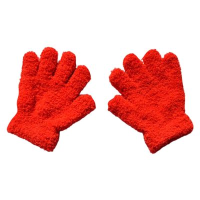 Gumney Knitted Kids Gloves, Winter Warm Knit Gloves Plush Full Finger Gloves Mittens for 1-4 Years Boys and Girls