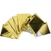 Pilipane Emergency Thermal Blankets, Blanket Bulk Survival Thermal Blankets Pack Silver Foil Reflective Blankets, 5PCS Outdoor Watertight Emergency Survival Heat Reserve (Gold) view 1