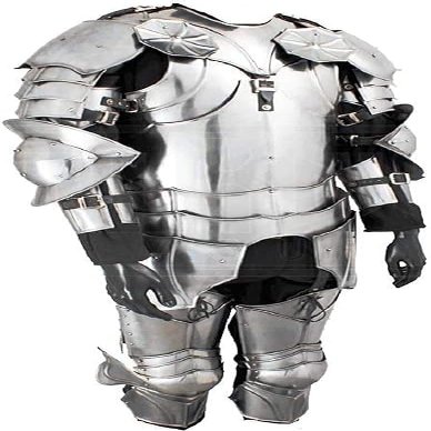 ARTIZANSTORE Gothic Wearable Half Suit Of Armor LARP Halloween Costume Silver Suit of Armor