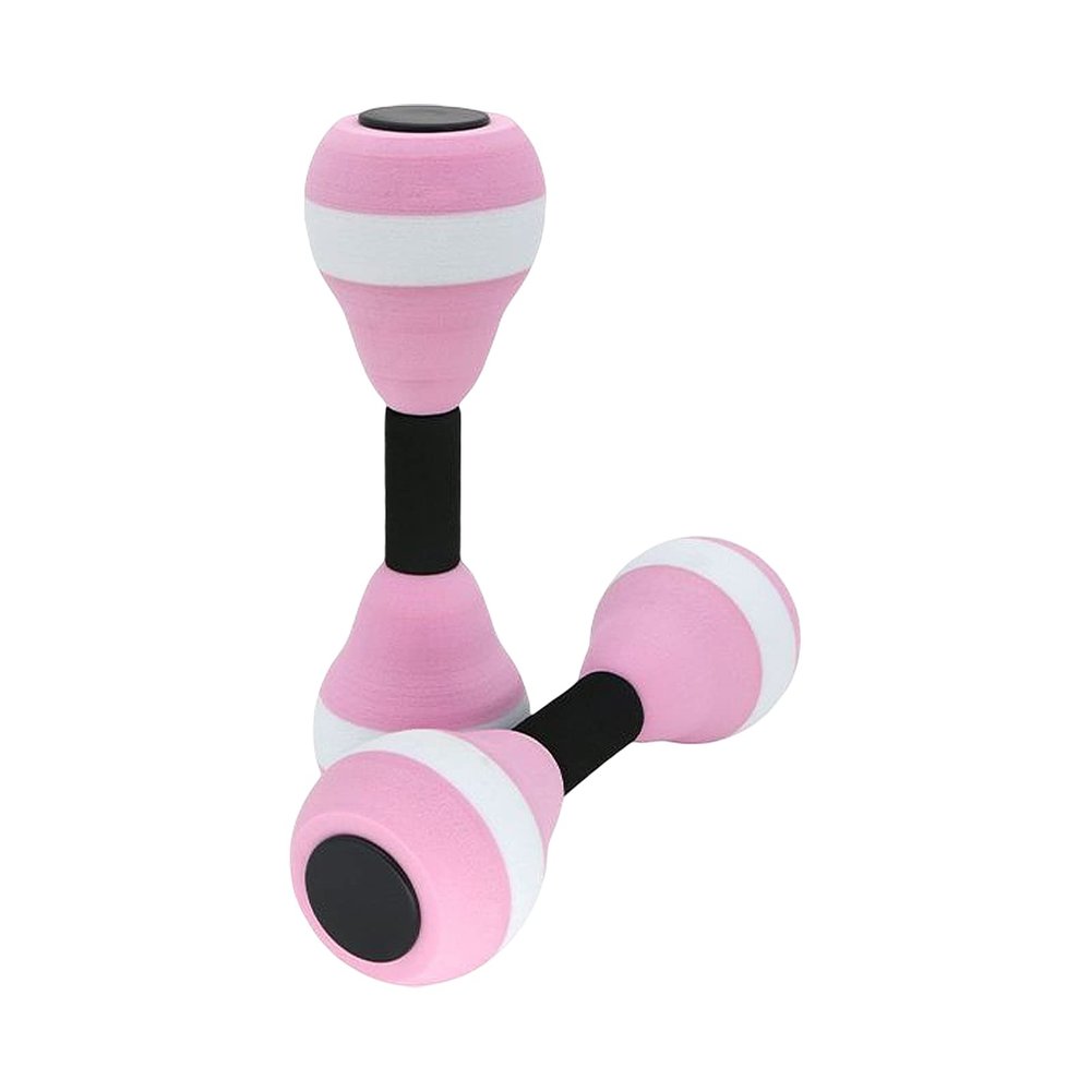 SUNFECILI 2PCS Mini Water Dumbells,Water Dumbbells for Strength Training,Exercise Dumbbells with Resistance Pull Foam Buoy Leg Float for Fitness, Pool, Training Aid(Pink)