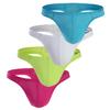 YUYUPREF Mens Underwear Thong G-String Athletic Sports G-Thongs Low Rise T-back For Men (US, Alpha, Small, Regular, Regular, Solid color 4 pieces B) view 1