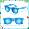 Bouiexye 12 Pack Neon Sunglasses with Colorful Lenses in Bulk for Birthday Beach Pool Party Supplies, 12 Bright Colors view 2