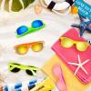 Bouiexye 12 Pack Neon Sunglasses with Colorful Lenses in Bulk for Birthday Beach Pool Party Supplies, 12 Bright Colors view 4
