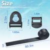 2Pcs Kayak Seat Clips Replacement & 4Pcs Straps,Kayak Seat Clip Parts Fit for Lifetime Emotional,Kayak Seat Belt Clips,Kayak Seat Repair Clip,Kayak Straps Seat Clip with Straps,Kayak Accessories view 2