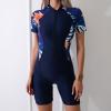 Women Boyleg Racerback One Piece Tummy Control Swimsuit Athletic Full Coverage Swimwear Lap Front Zip Training Swimming view 3