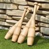 CBLdF Wood Indian Clubs Pair 2lb for Training Wooden Mace Exercise Club for Strength Training Weight Lifting Fitness/Training/Exercise Warm Up Clubbell-0.75kg/1.65lb view 3