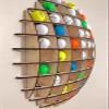 XILYZMO Golf Display Case, Golf Ball Collection Display Rack, Cabinet Holder Case Wall Mount, Wood Case Holds 78indivual Golf Commemorative Rack (Color : Diameter 58.5cm, Size : 5pcs) view 3