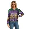 Womens Sequin Jacket Plus Size Sparkle Long Sleeve Jackets Front Zip Loose Casual Blazer Bomber Jacket with Pockets(PP1,Large) view 1