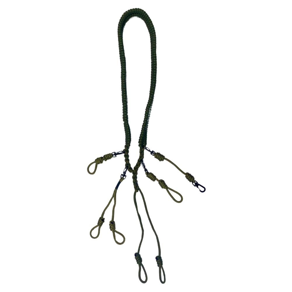 HuntEmUp Ultimate Zip Braid Duck Call Lanyard Custom DIY Paracord Hunting Lanyard Adjustable Loops with Speed Connectors Holds Up to 8 Game Calls & Whistle Waterfowl Gear Hunters