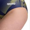 ARENA Women's Swimsuit Halftone Team Print MaxLife Sports Suit Light Drop Back One Piece Bathing Suit Competition Training Racing Swimwear, Navy/Team Navy Yellow, US Size 32 view 4