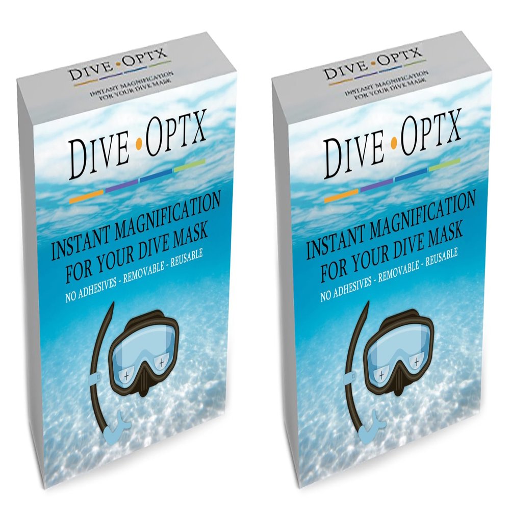 Calabria Hydrotac Dive OPTX 20/20 Stick On Bifocal Lenses +2.75 2 PACK Scuba Mask Magnifying BiFocal Stickers Diving Goggles
