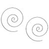 14-16GA Stainless Steel Large Spiral Coiled Hoop Earrings, Sold as a Pair (1mm (18GA), Silver Tone) view 1