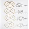 14-16GA Stainless Steel Large Spiral Coiled Hoop Earrings, Sold as a Pair (1mm (18GA), Silver Tone) view 3