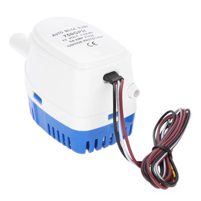 Automatic Bilge Pump 12V Electric Pump with Switch, Quick Release Strainer Ignition Protected Submersible for Boats, Ponds, and Pools