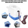 Automatic Bilge Pump 12V Electric Pump with Switch, Quick Release Strainer Ignition Protected Submersible for Boats, Ponds, and Pools view 3