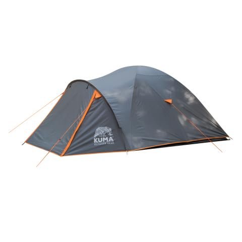 Kuma Outdoor Gear Tekarra 4 Tent, Graphite/Orange, 484-KM-TETK-GO-4