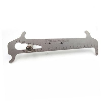 BESPORTBLE Stainless Steel Chain Checker Tool for Accurate Bike Chain Wear Measurement and Portable Repair Indicator