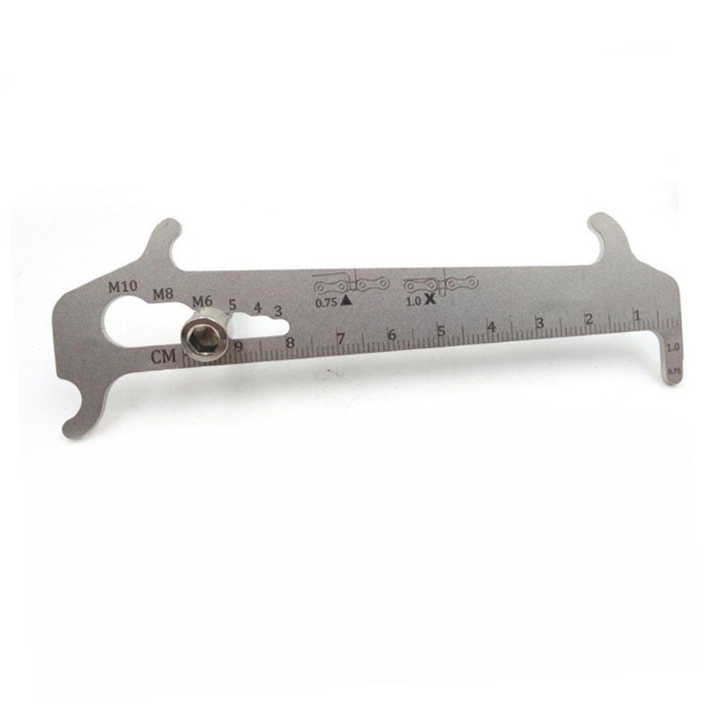 BESPORTBLE Stainless Steel Chain Checker Tool for Accurate Bike Chain Wear Measurement and Portable Repair Indicator