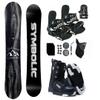 Symbolic Knotty Snowboard , Bindings, & Find Boots Complete Package Gaiter Mask ,Leash, Stomp Pad (Men 8.5 FIND BLK Boot & Binding, 160 cm Wide) view 1