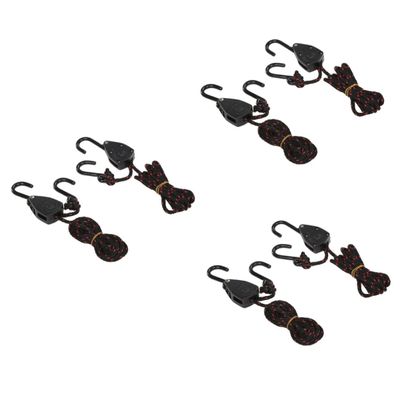 BESPORTBLE 6pcs Adjustable Kayak Canoe Boat Tie Down Straps Ratchet Locks Heavy Duty Rope Hangers Weight