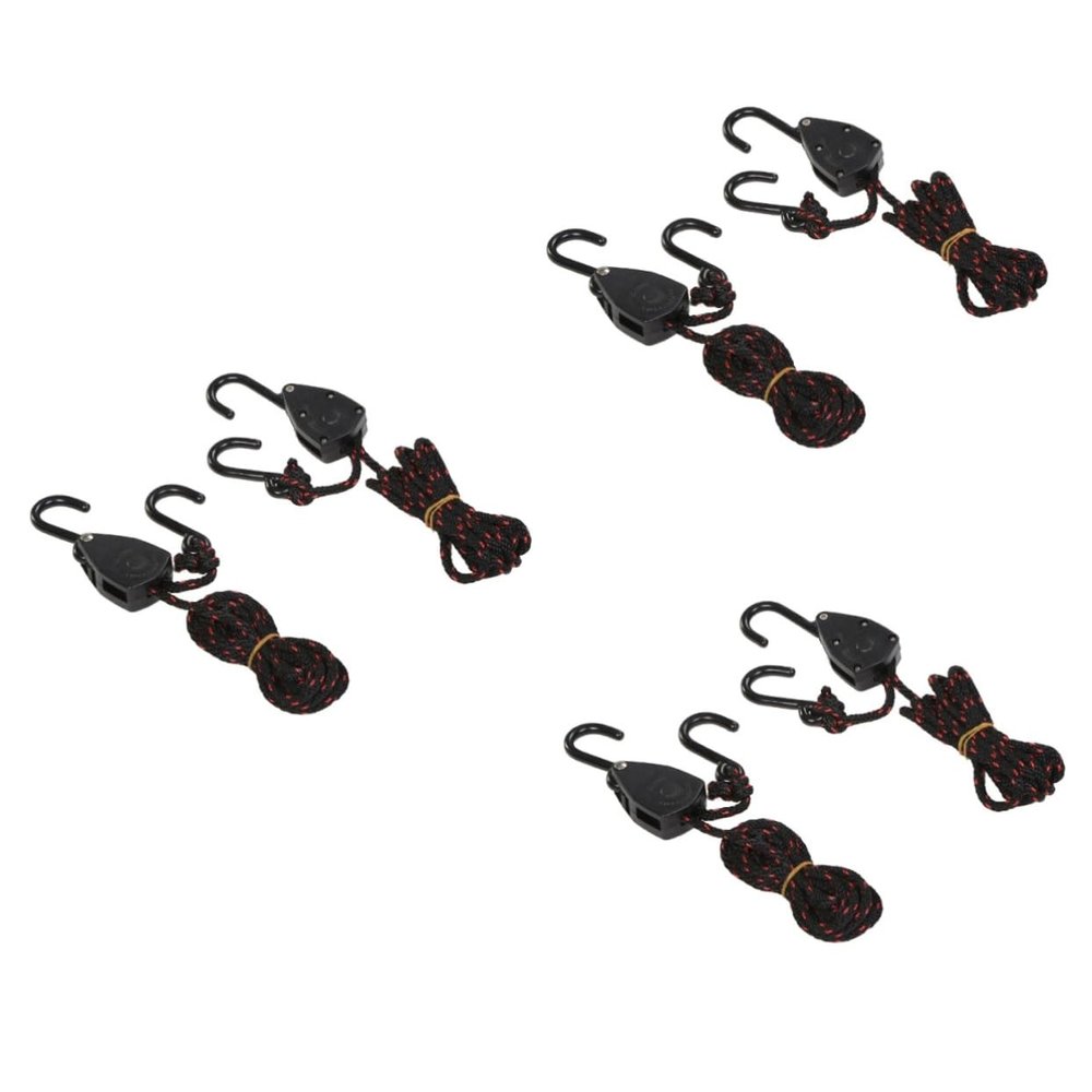 BESPORTBLE 6pcs Adjustable Kayak Canoe Boat Tie Down Straps Ratchet Locks Heavy Duty Rope Hangers Weight